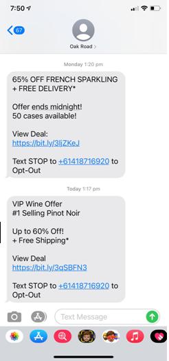 Send exclusive offers & deals through text